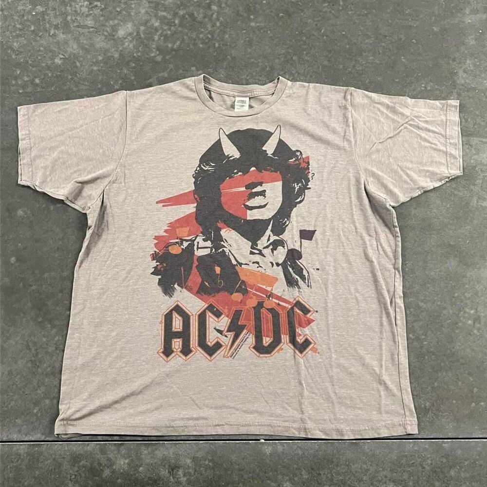 AC/DC Angus Young Devil Horns Graphic Band T-Shirt XL